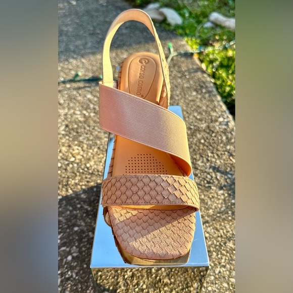 Corso Como!😎”Hally 2” Snakeskin design/Sandals/Heels/Leather/Size-8.5 - Picture 5 of 14